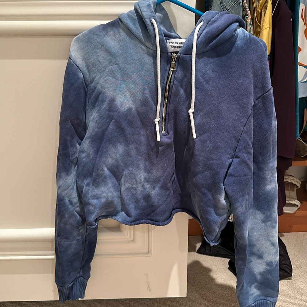 Cotton Citizen for Soul Cycle half zip cotton hoodie